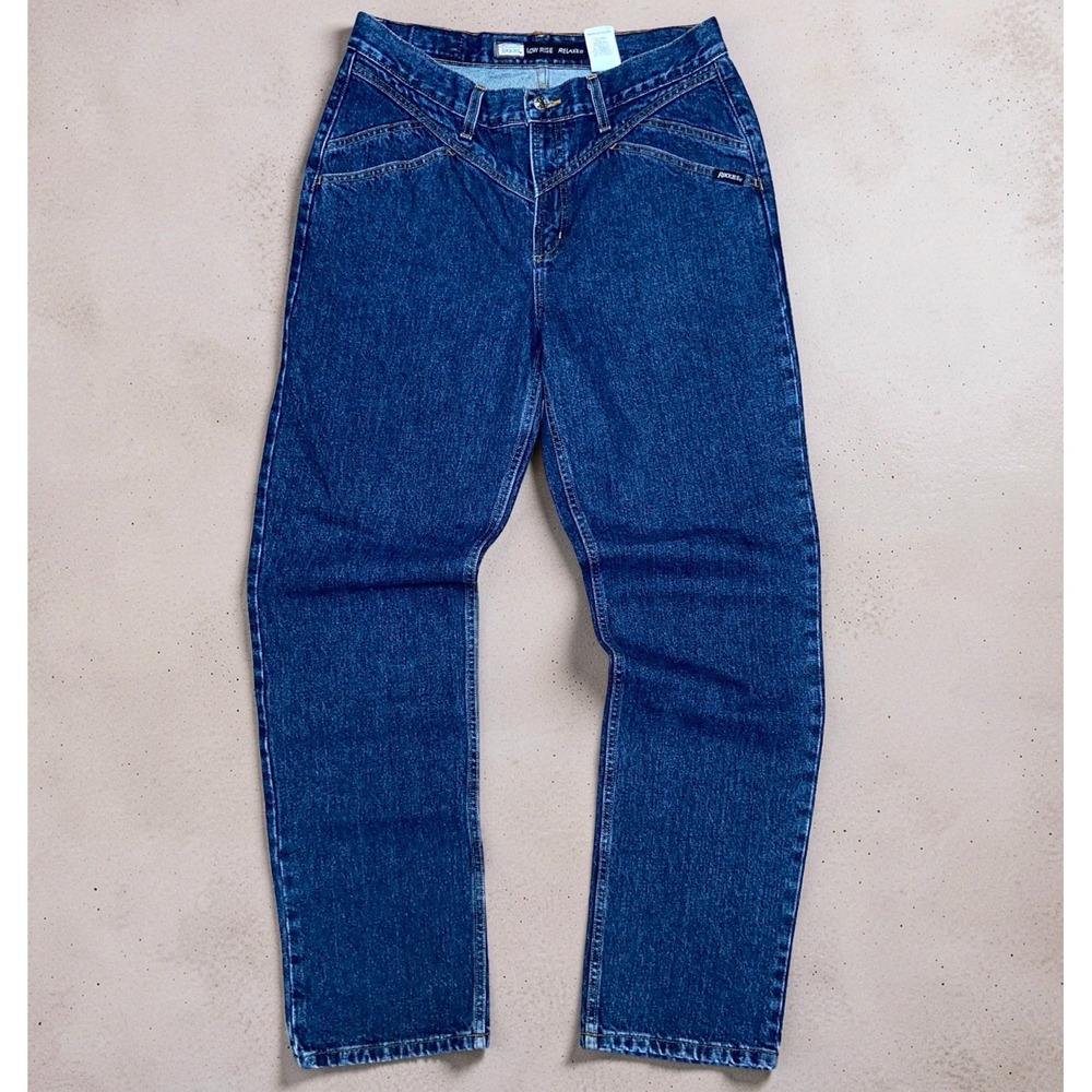 Vintage Rockies Womens Low Rise Relaxed Jeans Size 15L Blue 33x34 Western